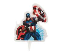 Dekora Bougie figurine 2D Captain America 7,5 cm Bleu G