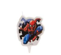 Dekora Bougie d'anniversaire Spiderman 2D enfant 7 cm Rouge