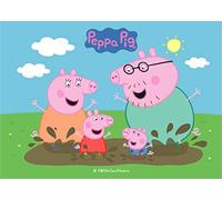 Dekora, Azyme Comestible Peppa Pig, Décoration Comestible pour Gâteau d'Anniversaire, Cake Topper A5