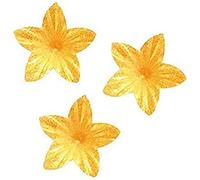 dekora - Boîte de 400 Mini Fleurs en Gaufrettes Or nacré, pour Décoration - Fleurs Comestibles pour Gâteaux - Gaufrettes pour la Décoration de Gâteaux d'Anniversaire - 2 cm