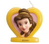 dekora - Bougie Anniversaire Belle 3D 5,5 cm pour Gâteau, Bougie 3D Belle avec base, Décoration princesse pour gâteau apte au contact alimentaire