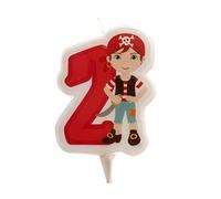 Dekora-345256 Bougie Pirate | Bougie d'Anniversaire 2D du Pirate pour Gâteaux des Enfants - Numero 2