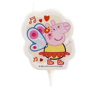 Dekora Design Bougie d'anniversaire 2D Peppa Pig 7,5 cm Rose