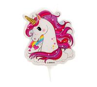 Dekora - Bougies d'Anniversaire Originales | Bougie d'Anniversaire 2D Licorne pour Gâteaux d'Enfants - 7,5 cm Multicolore 345371