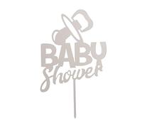 Dekora - Cake Topper Baby Shower Décoration Couleur Argent