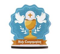 Dekora - Cake Topper pour Communion | Cake Topper Calice avec Colombes - Mesures: 12x12,5 cm