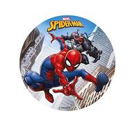 dekora - Décoration Coméstible en Forme de Disque pour Gâteaux d'Anniversaire pour Enfants de Spiderman - 15, 5 cm
