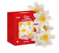 dekora Décoration de Gâteau, Fleurs Comestibles en Azyme, 10 Marguerites, 7 cm, sans sucre, sans gluten, sans lactose, Sans Sucre, Sans Gluten, Sans Lactose, Anniversaire, Mariage, Gender Reveal