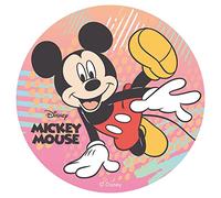 Dekora Décoration gâteau anniversaire Feuille azyme Mickey Mouse 20 cm diamètre