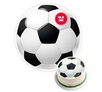 dekora - Décoration pour Gâteau d'Anniversaire d'Enfants - Disque Comestible Sans Sucre Ballon de Football | Diamètre 15,5 cm