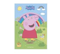 Dekora - Décorations en Gaufrette Comestible pour Décorer les Gâteaux d'Anniversaire des Enfants de Peppa Pig