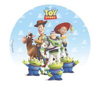 dekora Disque Azyme, Décoration Comestible pour Gâteau d'Anniversaire d'Enfants - Toy Story Woody & Buzz Lightyear - Ø20 cm - Sans Gluten - Adapté aux Végétariens - 1 Unité