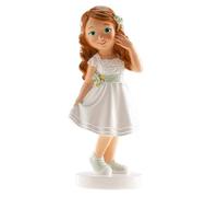 figurine gâteau communion anna 15.8cm - dekora 315120 Blanc G