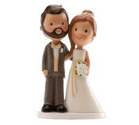 dekora - Figurine pour gâteau de Mariage 14 cm - Décoration de Gâteau de Mariage en Résine - Design Original et Détaillé - Cake Topper Apte au Contact Alimentaire