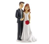 dekora - Figurine pour gâteau de mariage - 18 cm de hauteur - Décoration de gâteau de mariage - Design original et détaillé - Cake topper apte au contact alimentaire