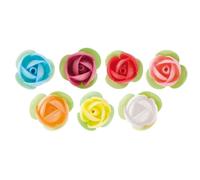 Dekora - Fleurs Comestibles Pour Décorer Les Gâteaux - Décoration Pour Gâteaux Et Pâtisseries - Assortiment De Fleurs De Gaufrette Sans Goût Ø 3,5 Cm - Gaufrettes Sans Gluten, Sans Lactose - 140 Pcs