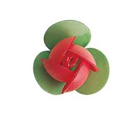 Dekora - Fleurs Comestibles Pour Décorer Les Gâteaux - Décoration Pour Gâteaux Et Pâtisseries - Fleurs De Gaufrette Sans Goût Couleur Rouge Ø 3 cm - Galette Sans Gluten, Sans Lactose - 150 Unités