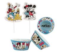 Dekora - Kit de Décoration de Cupcake Mickey & Friends avec des Toppers de Cupcake en Papier - 24 Unités