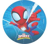 dekora - Spidey Gaufrette comestible - Décoration de gâteau Marvel - Rond 20 cm