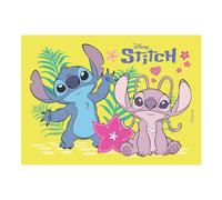 Dekora, Stitch & Angel, Azyme Comestible, Décoration pour Gâteaux d'Anniversaire d'Enfants, A5