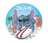 dekora - Stitch Gaufrette comestible - Décoration pour gâteaux d'enfants - Rond 20 cm