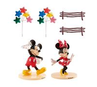 dekora - Topper Cake pour Gâteau d'anniversaire Enfant de Mickey et Minnie en PVC 350057 Taille Unique Multicolore