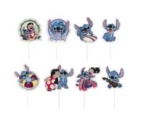 Dekora Toppers pour cupcakes Lilo et Stitch – 8 modèles, 16 unités – contact alimentaire