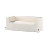 Dekoria Klippan Housse de canapé de rechange pour 2 places longue avec contrefaçons, modèle Klippan blanc crème