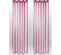 Dekoschal Noella Ösen Voile 2er Pack 140 x 245cm bordeaux - beere