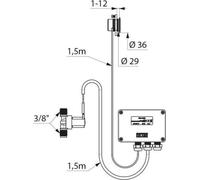 Delabie Armature TEMPOMATIC G3/8B 230/12V p. panneau 1-12mm sans sortie