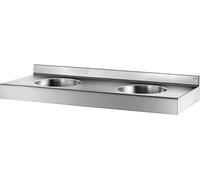 Delabie Cuvette en ligne DUPLO RP 2 places sans vidage ni trop-plein inox 1.4301 sat