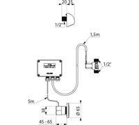 Delabie DU-Kombi TEMPOMATIC G1/2B UP 230/12V + ROUND DU-Kopf
