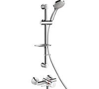 Delabie DU-Sys avec robinet thermostatique progressif H9630, raccordement STOP/VERROUILLAGE.