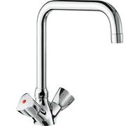 Delabie MBatt. 1 trou br. 45l/min, sortie pivotante L200, poignées de commande