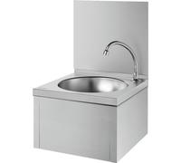 Delabie WT SXS cpl. avec vanne à fermeture automatique et panneau arrière inox. 1.4301 sat.