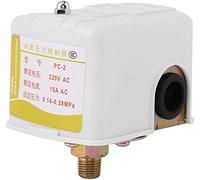Delaman Pressostat pour Pompe de Puits, Interrupteur de Contrôle de Pression Réglable Bipolaire, 220V 15A Contrôleur Automatique de Pompe à Eau, Plage 0,14-0,28MPa, Filetage ZG1/4 Pièce de Rechange