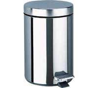 Delbie Corbeille ronde à pédale, 2x2 pcs. 3l inox poli brillant