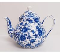 Delft Théière en porcelaine anglaise Bleu 900 ml Motif floral
