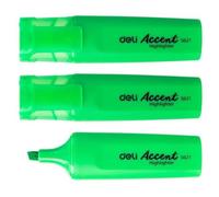 Deli Lot De 5 Surligneurs Pointe Biseautée 1-5mm Vert Résistant À La Décoloration Séchage Rapide