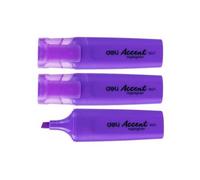Deli Lot De 5 Surligneurs Pointe Biseautée 1-5mm Violet Résistant À La Décoloration Séchage Rapide