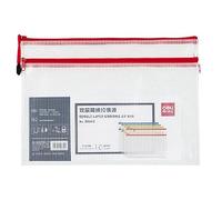 Deli Lot De 10 Pochettes Transparente Zip Bag A4 (Meshpvc Renforcé) Ep 0.23mm Coloris Aléatoire