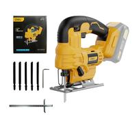 deli Scie sauteuse sans fil 20 V, sans balais, profondeur de coupe max. 65 | Bois 65 mm/acier 6 mm, vitesse de coupe élevée, jusqu'à 2800 tr/min, convient pour le bois et le métal
