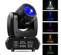 DELIBANG 100W 8 Prismes Lyre LED Lumière de Scène à Tête Mobile 8 Gobos rotatifs+12 couleurs RGB DMX-12CH Gradation 0 à 100% Eclairage de scène pour DJ Bar fête Disco Mariage Noël Halloween