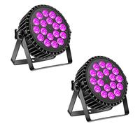 DELIBANG 2 pièces 200W LED Par DJ Projecteur RGBW UV noire lumière disco DMX512/ Aotu/son activé Éclairage de scène pour Fête DJ Bar Noël Halloween Mariage（Expédition depuis l'allemand）