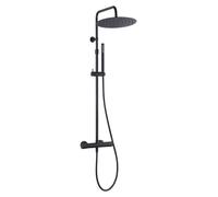 Delice II colonne de douche thermostatique noire avec corps froid Essebagno