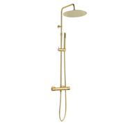Delice II colonne de douche thermostatique or brossé avec corps froid Essebagno