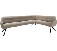 DeLife Banc-d'angle Taya-Flex 285x190 cm Pied croisé Angulaire Noir bou oue Ressort ensaché Liens Banc-de-Salle-à-Manger