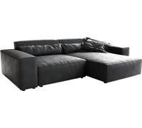 DeLife Canapé d'angle Sirpio XL Cuir synthétique Vintage Anthracite 270x170 cm Recamiere Variable