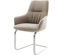 DeLife Chaise-à-Bascule Zelia-Flex avec accoudoirs Pied Cantilever Plat Acier Inoxydable bouclé Boue Ressorts ensachés