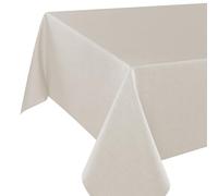 Delindo Lifestyle Nappe Vienne Home, Nappe moderne avec protection anti-taches pour toute l'année, beige sable gris, 140 x 220 cm
